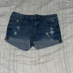 low rise jean shorts